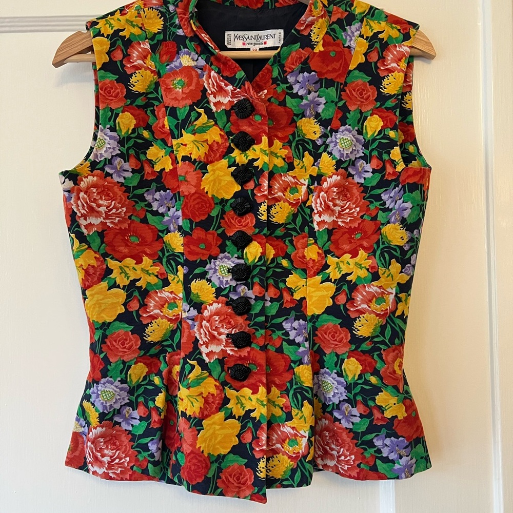 Yves Saint Laurent Multicolor Floral Blouse
